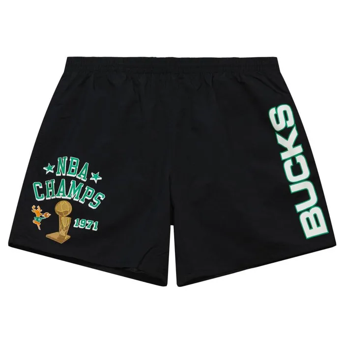 Mitchell and Ness Team Heritage Woven Short Milwaukee Bucks Men Shorts
