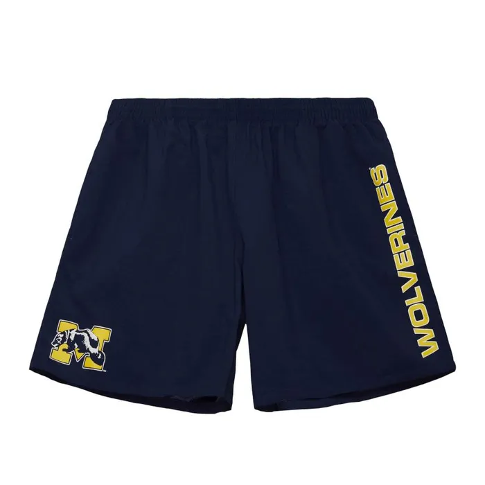 Mitchell and Ness Team Heritage Woven Short University Of Michigan Men Shorts