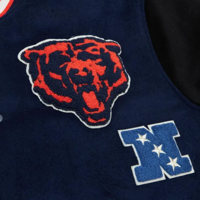 Mitchell and Ness Team Legacy Varsity Jacket Chicago Bears Men Jackets and Outerwear Mitchell and Ness Team Legacy Varsity Jacket Chicago Bears Men Jackets and Outerwear