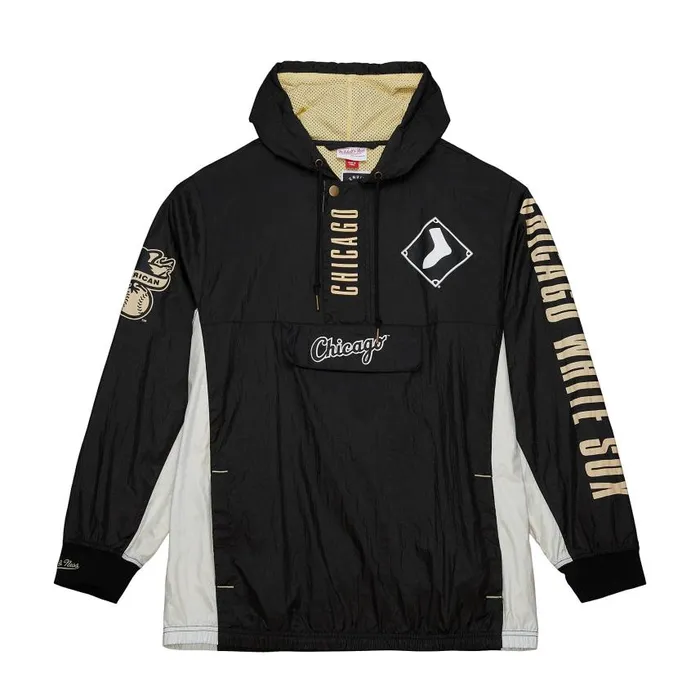 Mitchell and Ness Team OG 20 Anorak Windbreaker Current Logo Chicago White Sox Men Jackets and Outerwear