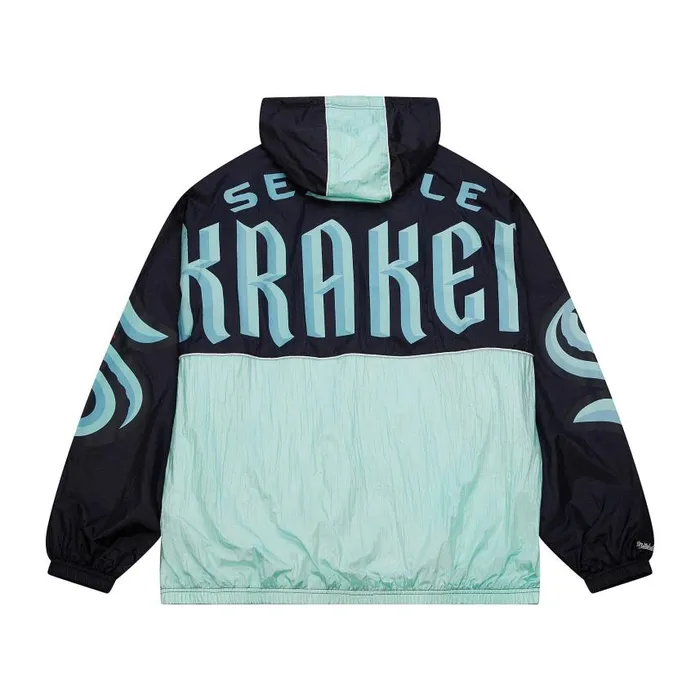 Mitchell and Ness Team OG 20 Anorak Windbreaker Seattle Kraken Men Jackets and Outerwear Mitchell and Ness Team OG 20 Anorak Windbreaker Seattle Kraken Men Jackets and Outerwear