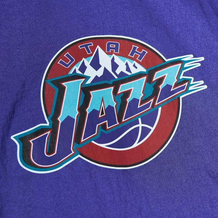 Mitchell and Ness Team OG 20 Anorak Windbreaker Utah Jazz Men Jackets and Outerwear Mitchell and Ness Team OG 20 Anorak Windbreaker Utah Jazz Men Jackets and Outerwear