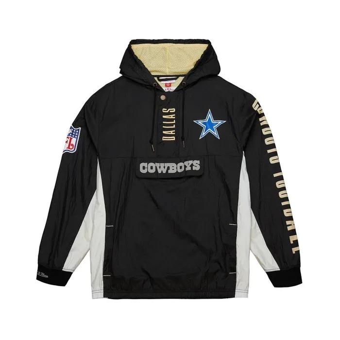 Mitchell and Ness Team OG 20 Anorak Windbreaker Vintage Logo Dallas Cowboys Men Jackets and Outerwear