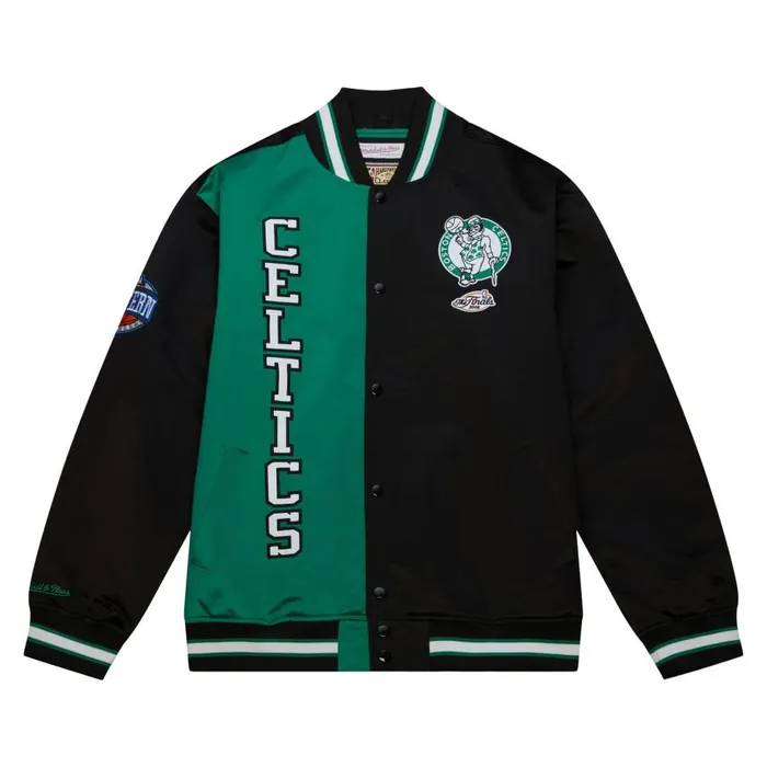 Mitchell and Ness Team OG 20 Lightweight Satin Jacket Boston Celtics Men Jackets and Outerwear Mitchell and Ness Team OG 20 Lightweight Satin Jacket Boston Celtics Men Jackets and Outerwear