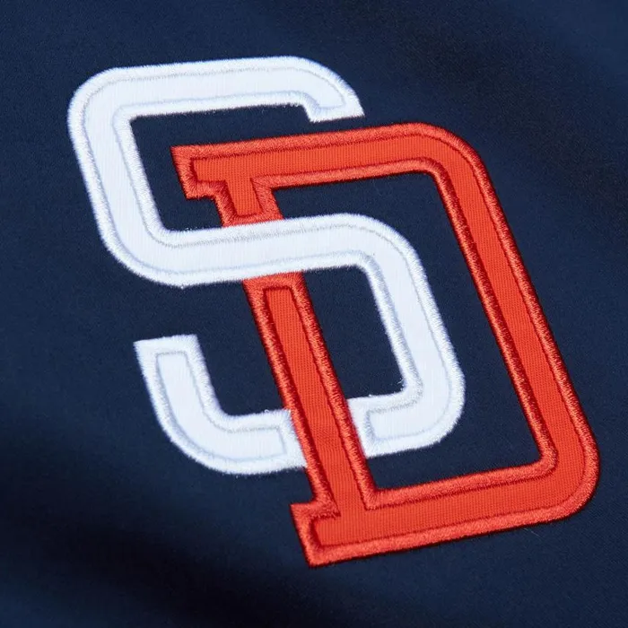 Mitchell and Ness Team OG 20 Lightweight Satin Jacket San Diego Padres Men Jackets and Outerwear Mitchell and Ness Team OG 20 Lightweight Satin Jacket San Diego Padres Men Jackets and Outerwear