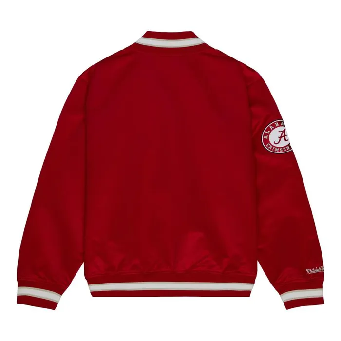 Mitchell and Ness Team OG Lightweight Satin Jacket University Of Alabama Men Jackets and Outerwear Mitchell and Ness Team OG Lightweight Satin Jacket University Of Alabama Men Jackets and Outerwear