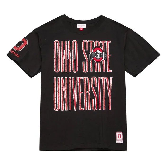 Mitchell and Ness Team OG Premium SS Tee Ohio State Men TShirts and Tops