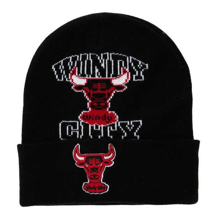 Mitchell and Ness Team Origins Knit HWC Chicago Bulls Men Hats and Headwear