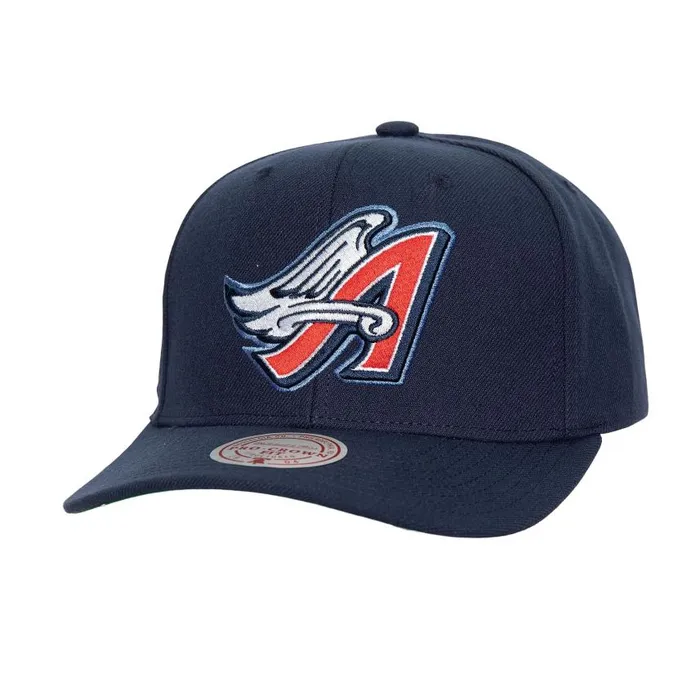 Mitchell and Ness Team Pro Snapback Coop Anaheim Angels Men Hats and Headwear Mitchell and Ness Team Pro Snapback Coop Anaheim Angels Men Hats and Headwear
