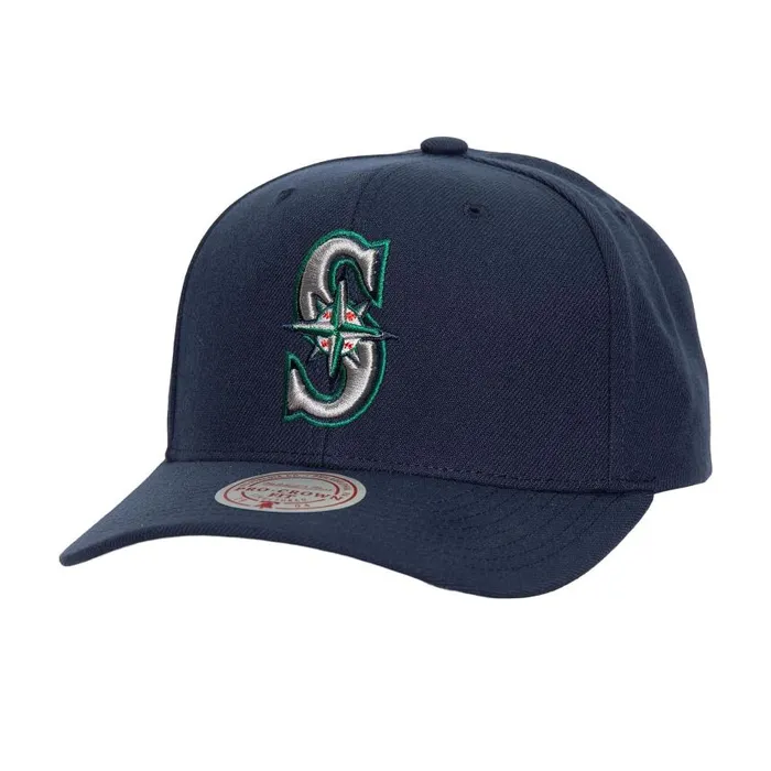 Mitchell and Ness Team Pro Snapback Seattle Mariners Men Hats and Headwear