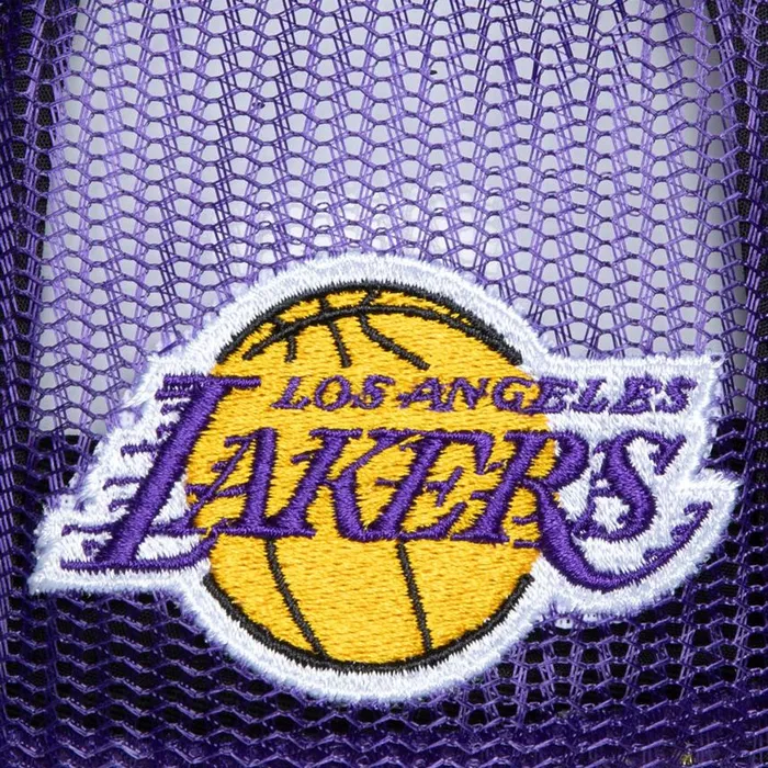 Mitchell and Ness Team Royalty Trucker Los Angeles Lakers Men Hats and Headwear Mitchell and Ness Team Royalty Trucker Los Angeles Lakers Men Hats and Headwear