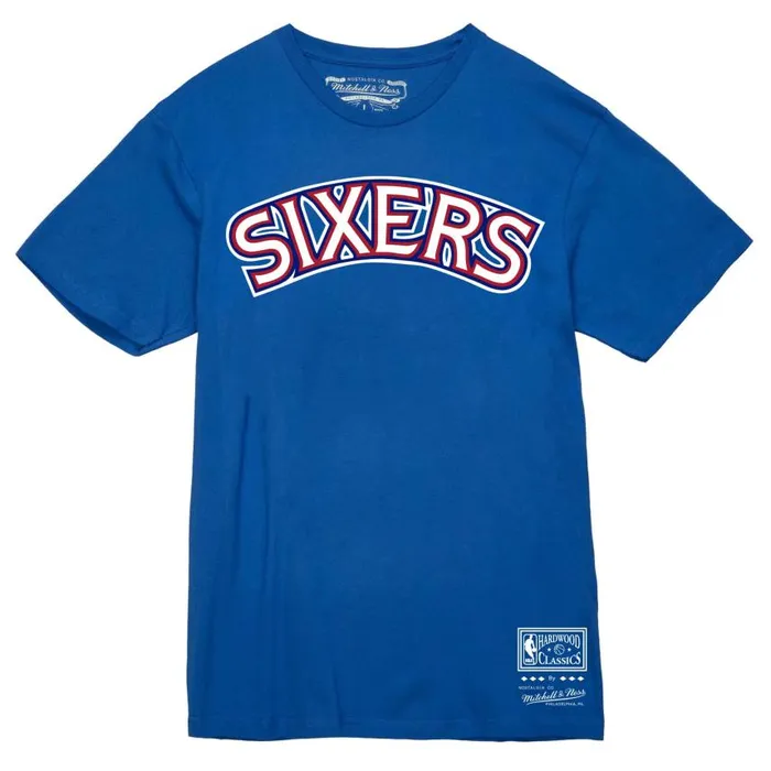 Mitchell and Ness Team Wordmark 2 Tee Philadelphia 76ers Men TShirts and Tops Mitchell and Ness Team Wordmark 2 Tee Philadelphia 76ers Men TShirts and Tops