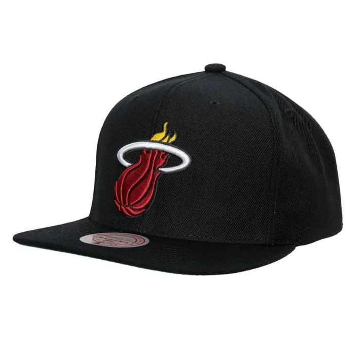 Mitchell and Ness Top Spot Snapback HWC Miami Heat Men Hats and Headwear