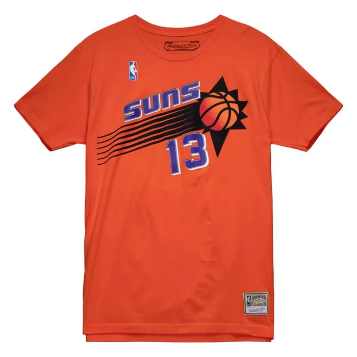 Mitchell and Ness Traditional Name and Number Tee Phoenix Suns 199798 Steve Nash Men TShirts and Tops