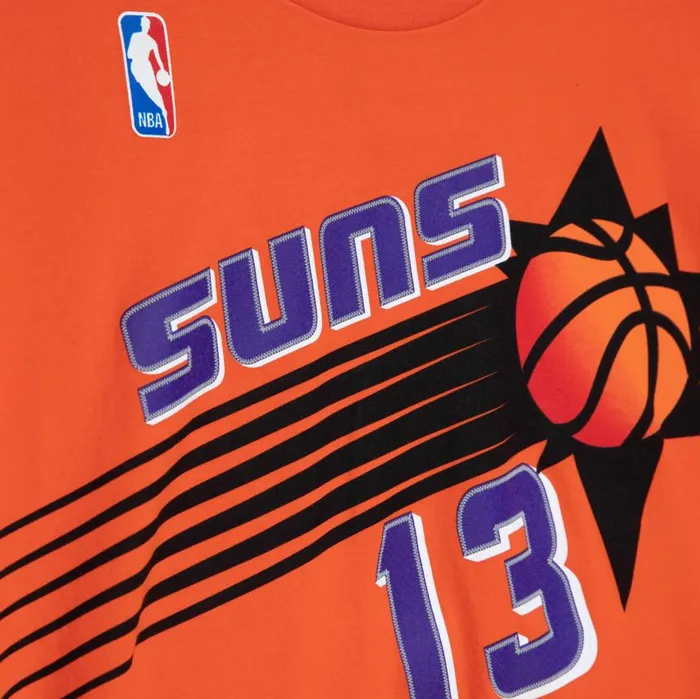 Mitchell and Ness Traditional Name and Number Tee Phoenix Suns 199798 Steve Nash Men TShirts and Tops Mitchell and Ness Traditional Name and Number Tee Phoenix Suns 199798 Steve Nash Men TShirts and Tops