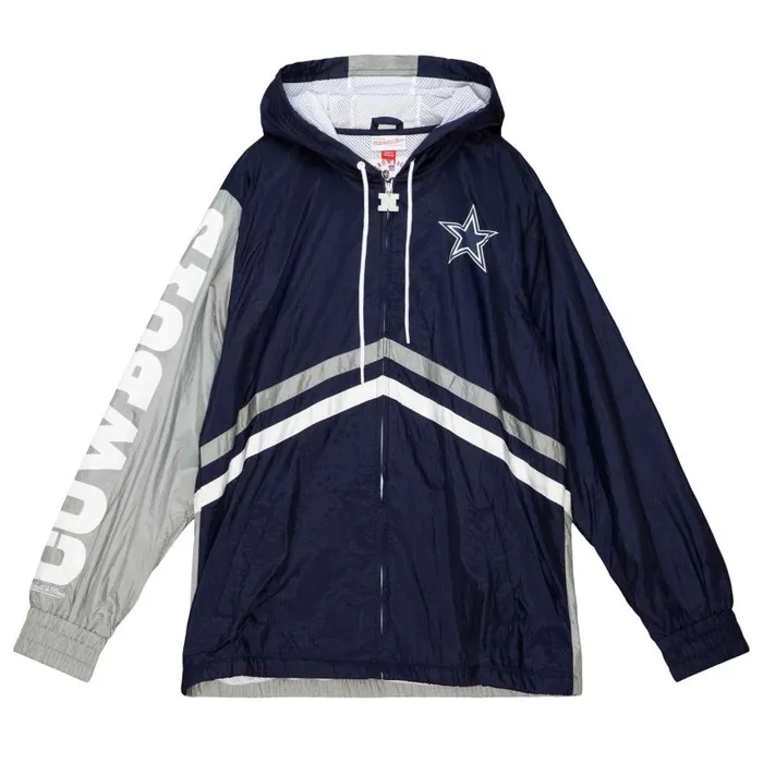 Mitchell and Ness Undeniable Full Zip Windbreaker Dallas Cowboys Men Jackets and Outerwear Mitchell and Ness Undeniable Full Zip Windbreaker Dallas Cowboys Men Jackets and Outerwear