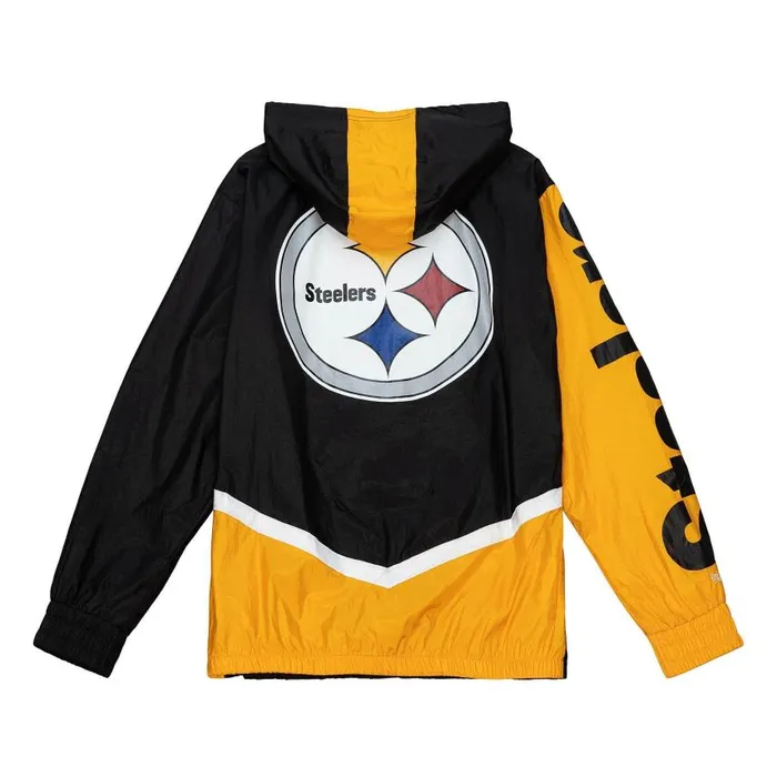 Mitchell and Ness Undeniable Full Zip Windbreaker Pittsburgh Steelers Men Jackets and Outerwear Mitchell and Ness Undeniable Full Zip Windbreaker Pittsburgh Steelers Men Jackets and Outerwear