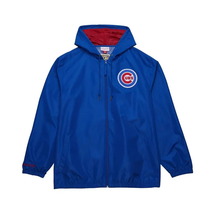 Mitchell and Ness Unlined Windbreaker Vintage Logo Chicago Cubs Men Jackets and Outerwear