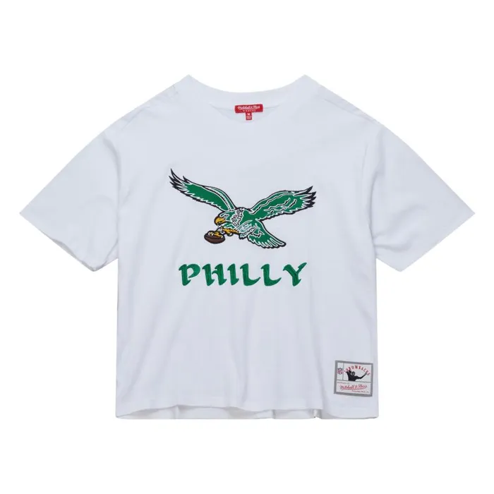 Mitchell and Ness Women039s Tonal Box Crop Embroidery Tee Philadelphia Eagles Women TShirts and Tops Mitchell and Ness Women039s Tonal Box Crop Embroidery Tee Philadelphia Eagles Women TShirts and Tops