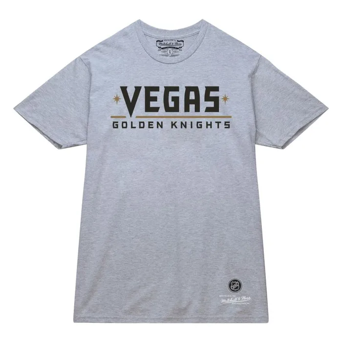 Mitchell and Ness Wordmark 1 Tee Vegas Golden Knights Men TShirts and Tops