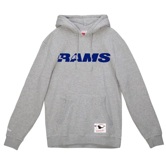 Mitchell and Ness Wordmark 2 Hoodie Los Angeles Rams Men Hoodies and Sweatshirts Mitchell and Ness Wordmark 2 Hoodie Los Angeles Rams Men Hoodies and Sweatshirts