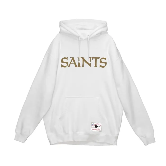 Mitchell and Ness Wordmark 2 Hoodie New Orleans Saints Men Hoodies and Sweatshirts Mitchell and Ness Wordmark 2 Hoodie New Orleans Saints Men Hoodies and Sweatshirts