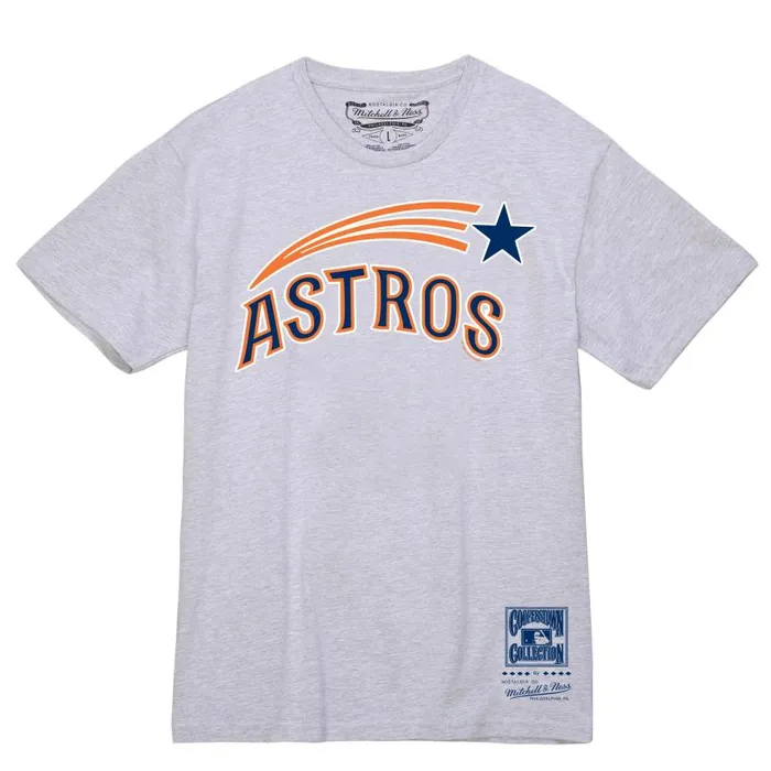 Mitchell and Ness Wordmark 2 Tee Houston Astros Men TShirts and Tops