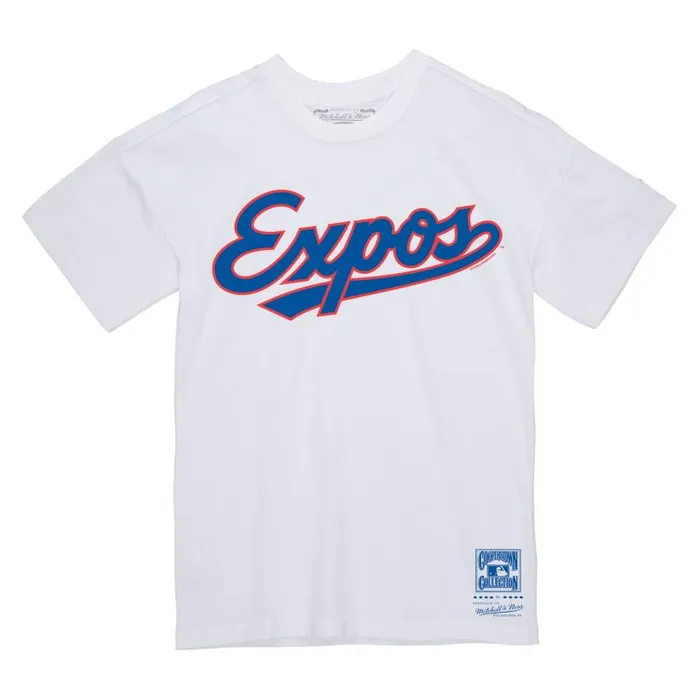 Mitchell and Ness Wordmark 2 Tee Montreal Expos Men TShirts and Tops