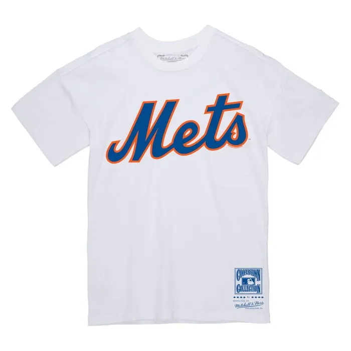 Mitchell and Ness Wordmark 2 Tee New York Mets Men TShirts and Tops