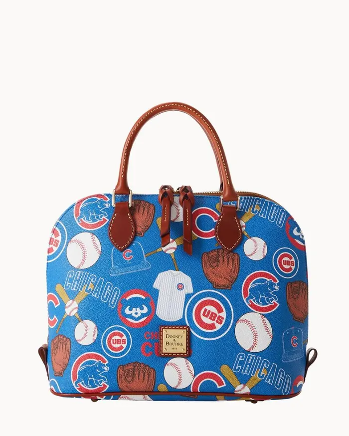 MLB Cubs Zip Zip Satchel Cubs Women Dooney and Bourke Satchels