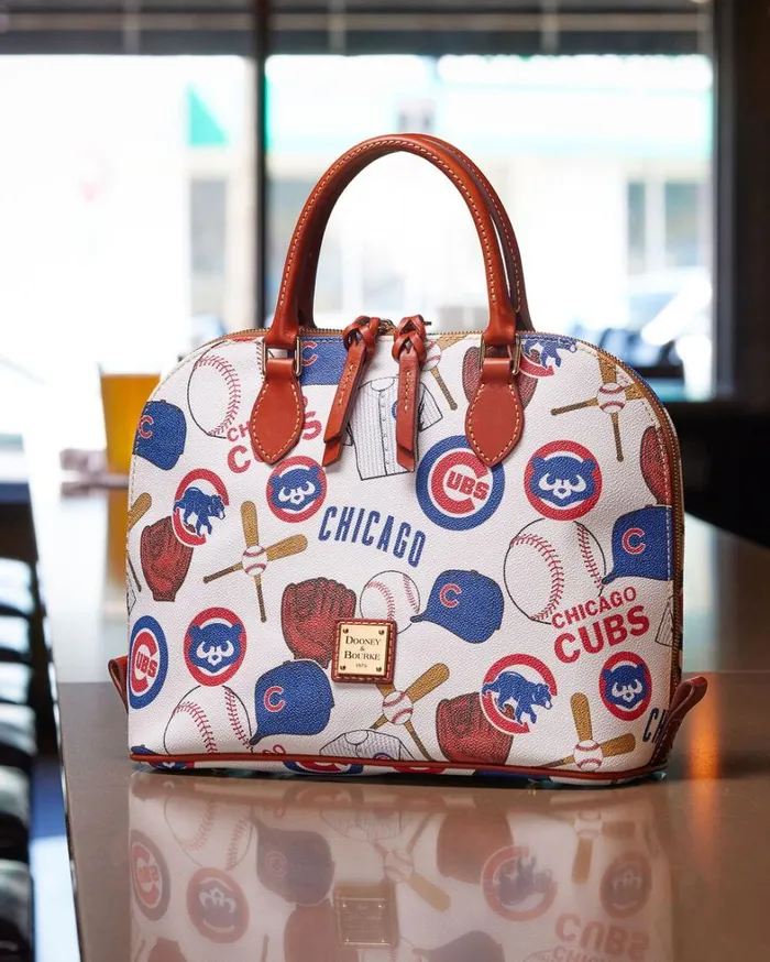 MLB Cubs Zip Zip Satchel Cubs Women Dooney and Bourke Satchels MLB Cubs Zip Zip Satchel Cubs Women Dooney and Bourke Satchels
