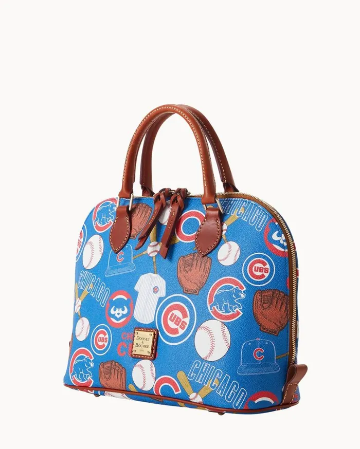 MLB Cubs Zip Zip Satchel Cubs Women Dooney and Bourke Satchels MLB Cubs Zip Zip Satchel Cubs Women Dooney and Bourke Satchels