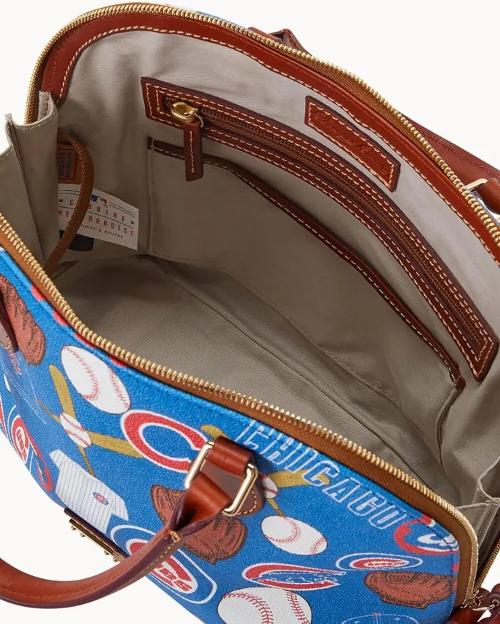 MLB Cubs Zip Zip Satchel Cubs Women Dooney and Bourke Satchels MLB Cubs Zip Zip Satchel Cubs Women Dooney and Bourke Satchels