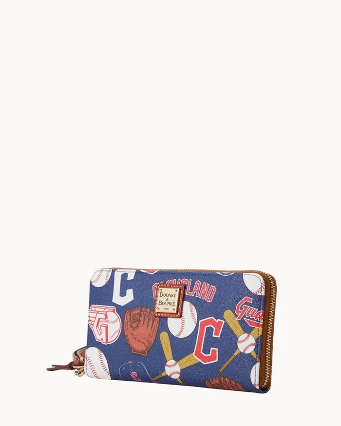 MLB Guardians Large Zip Around Wristlet Guardians Women Dooney and Bourke Wallets MLB Guardians Large Zip Around Wristlet Guardians Women Dooney and Bourke Wallets