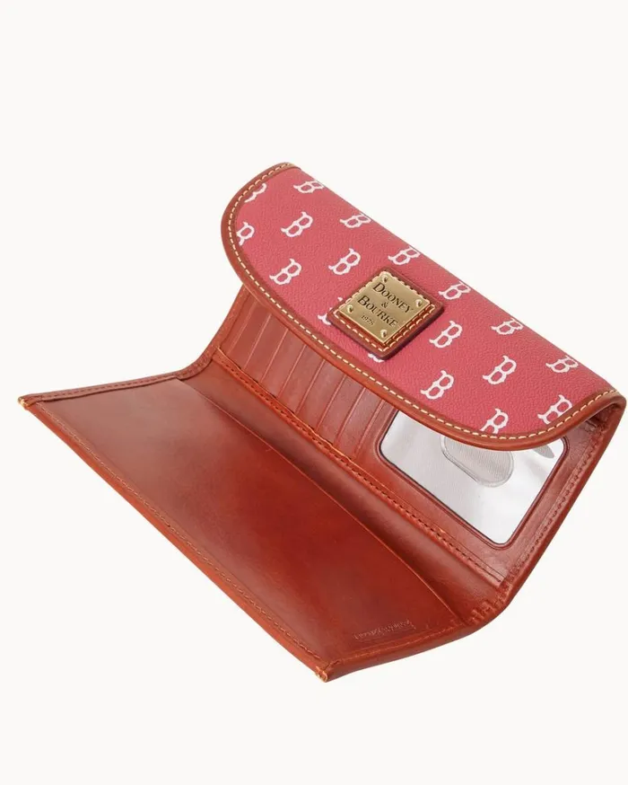 MLB Red Sox Continental Clutch Red Sox Women Dooney and Bourke Wallets MLB Red Sox Continental Clutch Red Sox Women Dooney and Bourke Wallets