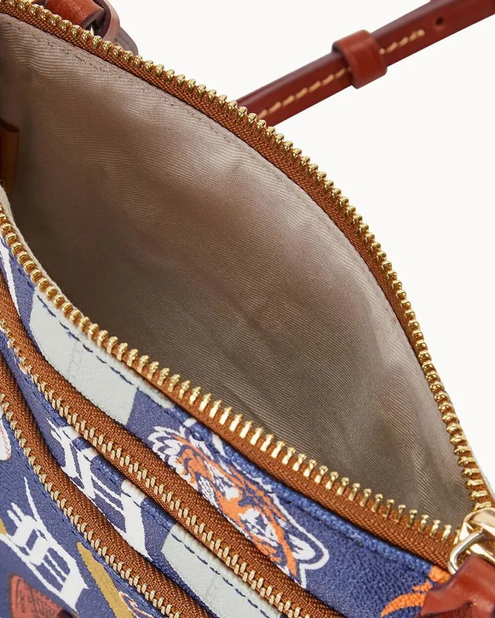 MLB Tigers North South Triple Zip Crossbody Tigers Women Dooney and Bourke Crossbodies MLB Tigers North South Triple Zip Crossbody Tigers Women Dooney and Bourke Crossbodies