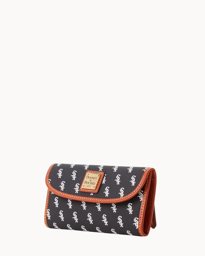 MLB White Sox Continental Clutch White Sox Women Dooney and Bourke Wallets MLB White Sox Continental Clutch White Sox Women Dooney and Bourke Wallets
