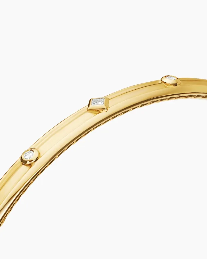 Modern Renaissance Bangle Bracelet In 18K Yellow Gold With Diamonds 45mm Women David Yurman Bangle Modern Renaissance Bangle Bracelet In 18K Yellow Gold With Diamonds 45mm Women David Yurman Bangle