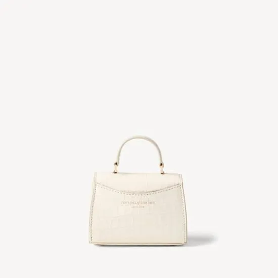 Nano Mayfair Deep Shine Ivory Small Croc Women Aspinal Of London Mayfair