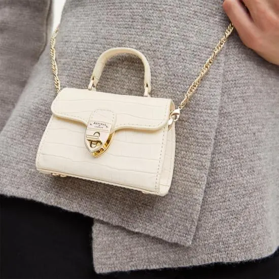 Nano Mayfair Deep Shine Ivory Small Croc Women Aspinal Of London Mayfair
