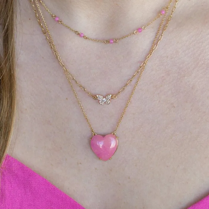 Necklaces Women Alex And Ani Delicate Butterfly Necklace Reconstituted Pink Agate Gold
