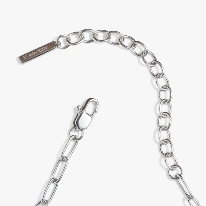 Necklaces Women Alex And Ani Paperclip Charm and Layering Necklace Stainless Steel Gold