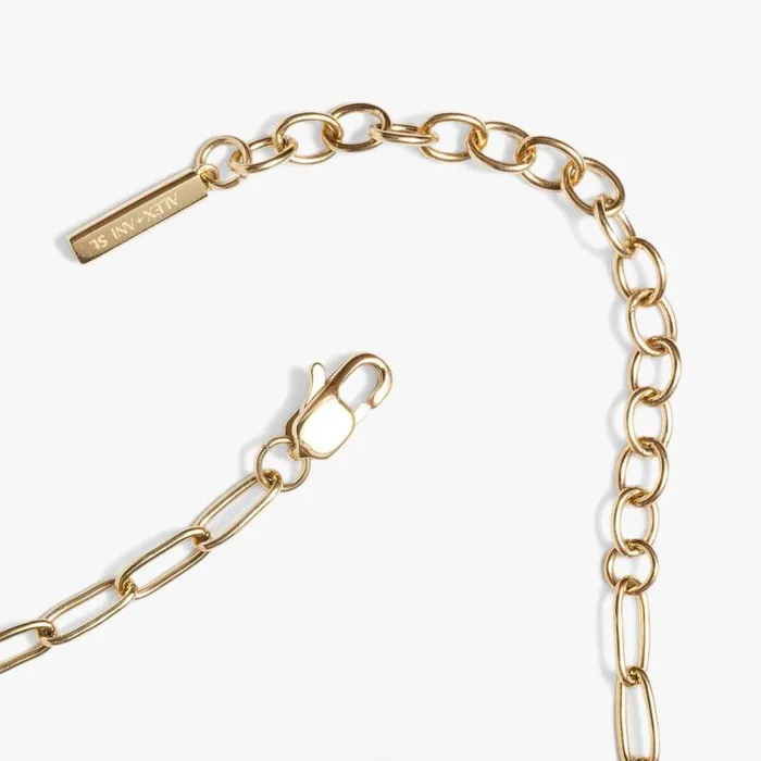 Necklaces Women Alex And Ani Paperclip Charm and Layering Necklace Stainless Steel Gold
