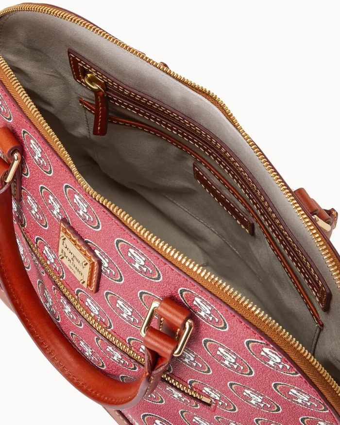 NFL 49Ers Domed Zip Satchel 49ers Women Dooney and Bourke Satchels NFL 49Ers Domed Zip Satchel 49ers Women Dooney and Bourke Satchels