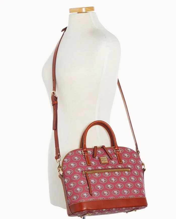 NFL 49Ers Domed Zip Satchel 49ers Women Dooney and Bourke Satchels NFL 49Ers Domed Zip Satchel 49ers Women Dooney and Bourke Satchels