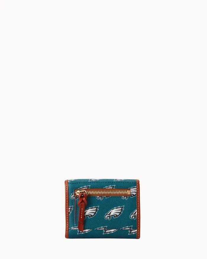 NFL Eagles Flap Credit Card Wallet Eagles Women Dooney and Bourke Wallets
