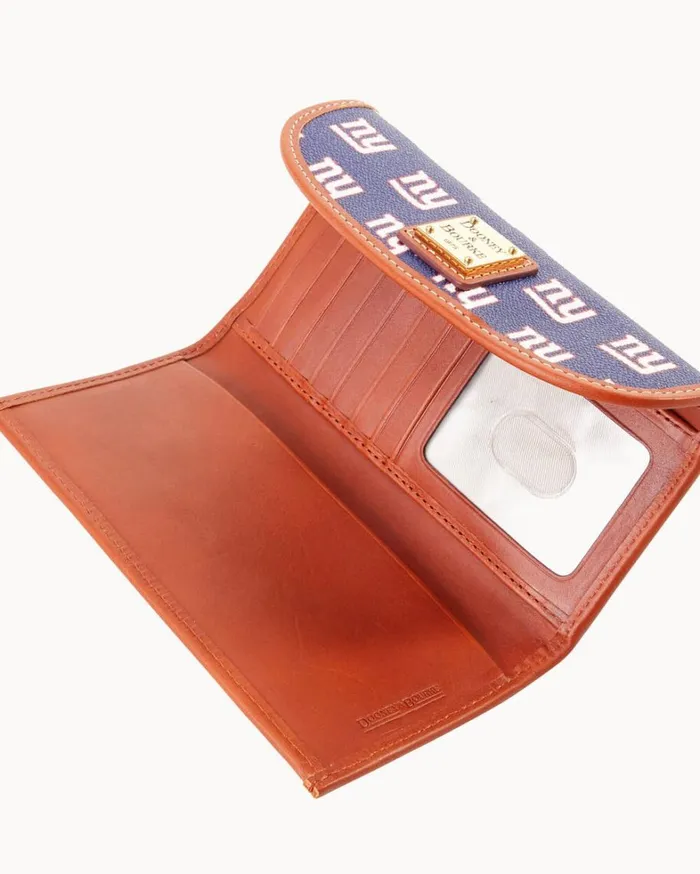 NFL NY Giants Continental Clutch Giants Women Dooney and Bourke Wallets NFL NY Giants Continental Clutch Giants Women Dooney and Bourke Wallets