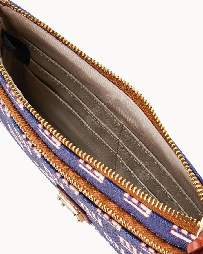 NFL NY Giants Double Zip Wristlet New York Giants Women Dooney and Bourke Wallets NFL NY Giants Double Zip Wristlet New York Giants Women Dooney and Bourke Wallets
