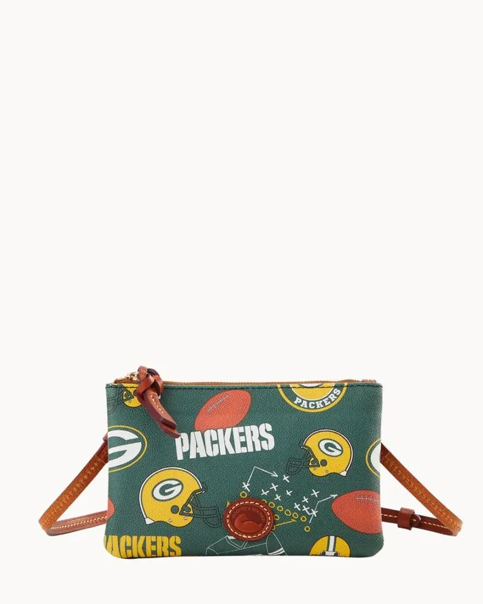 NFL Packers Top Zip Crossbody Packers Women Dooney and Bourke Crossbodies