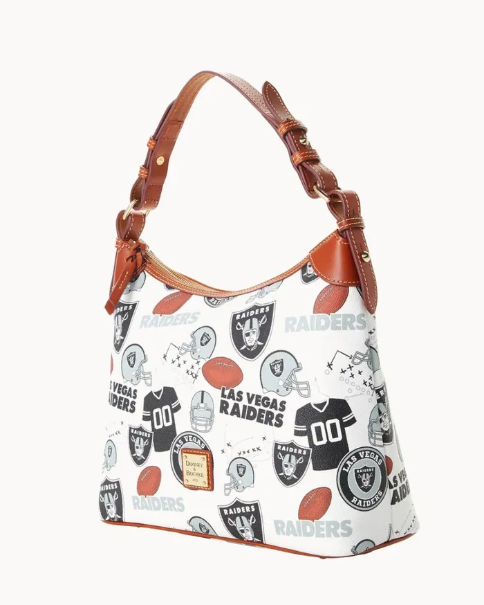 NFL Raiders Hobo Raiders Women Dooney and Bourke Shoulder Bags